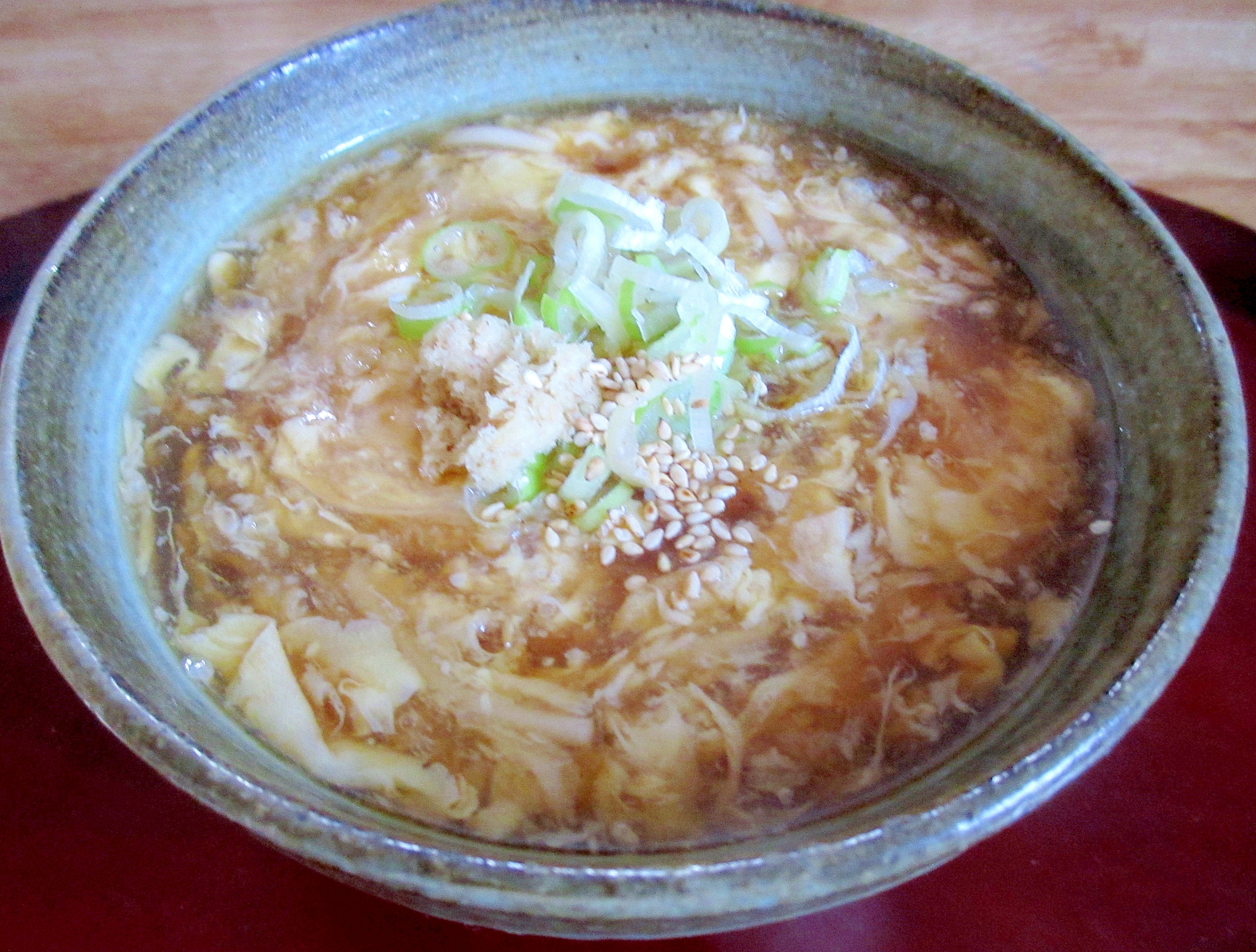 生姜パワーでぽっかぽか★卵あんかけうどん