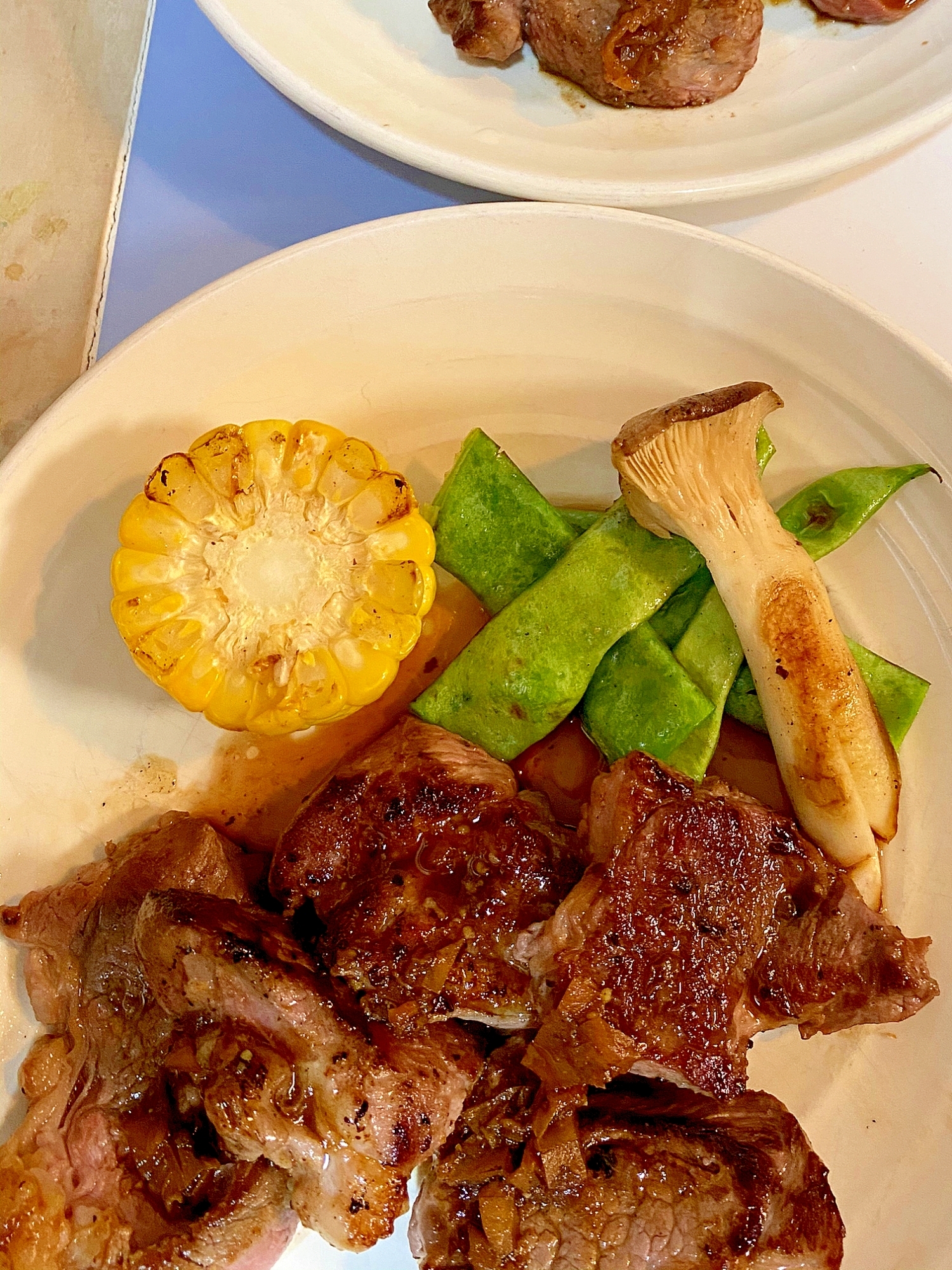 ラム肉の 梅にんにく醤油ソース