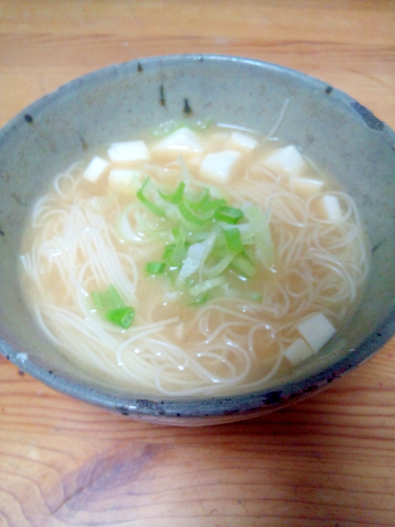 あったまる☆味噌ベースにゅうめん☆おなかにやさしい