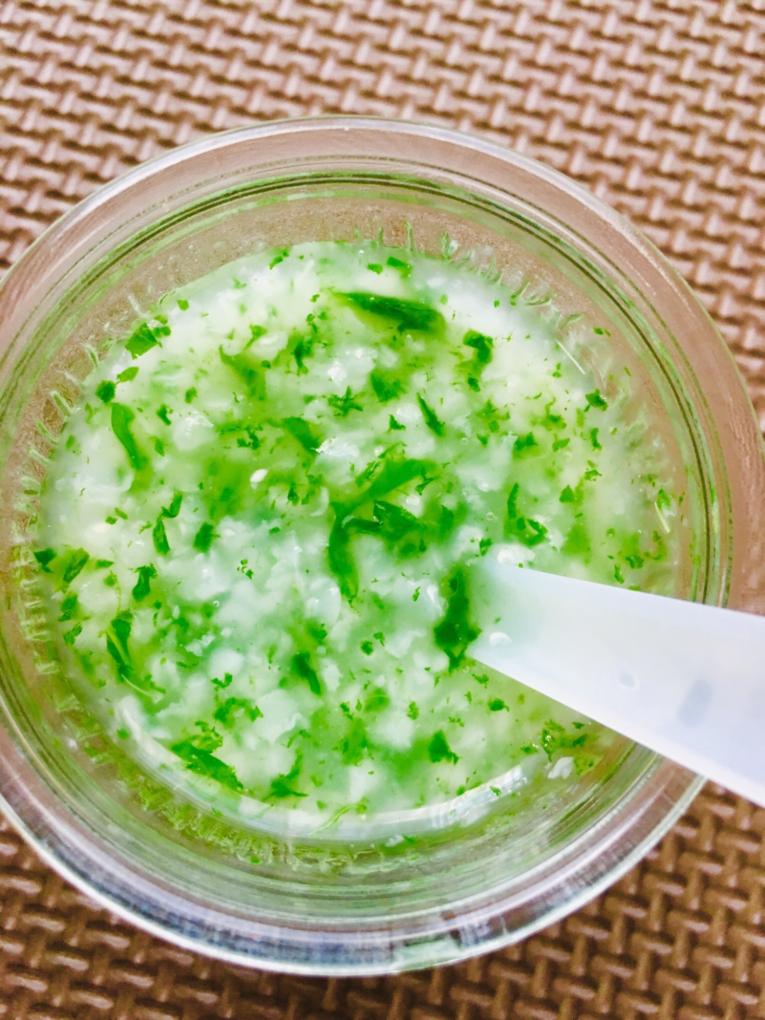 ⁑離乳食 ゴックン期⁑水菜のお粥