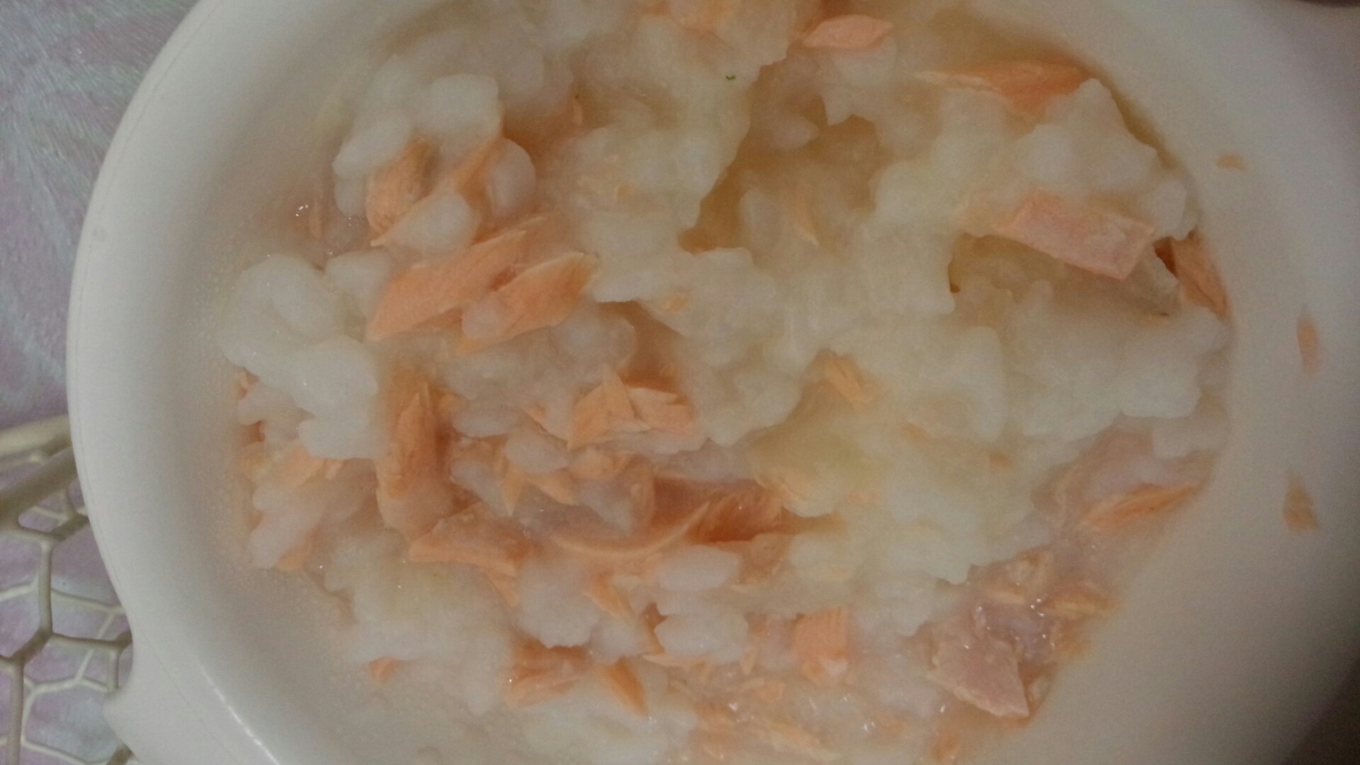 【離乳食後期】鮭と大根のクリーム粥