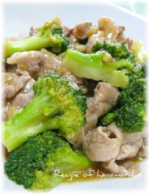 ブロッコリーと豚こま肉炒め レシピ 作り方 By はなまる子 楽天レシピ