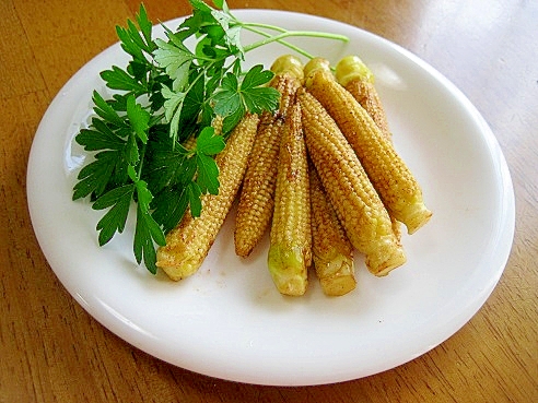 こんがり ヤングコーンのバター醤油焼き レシピ 作り方 By パウダー07 楽天レシピ こんがり ヤングコーンのバター醤油焼き レシピ 作り方 By パウダー07 楽天レシピ