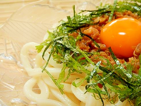 ツナ缶でヘルシー♪ぶっ掛け坦々うどん