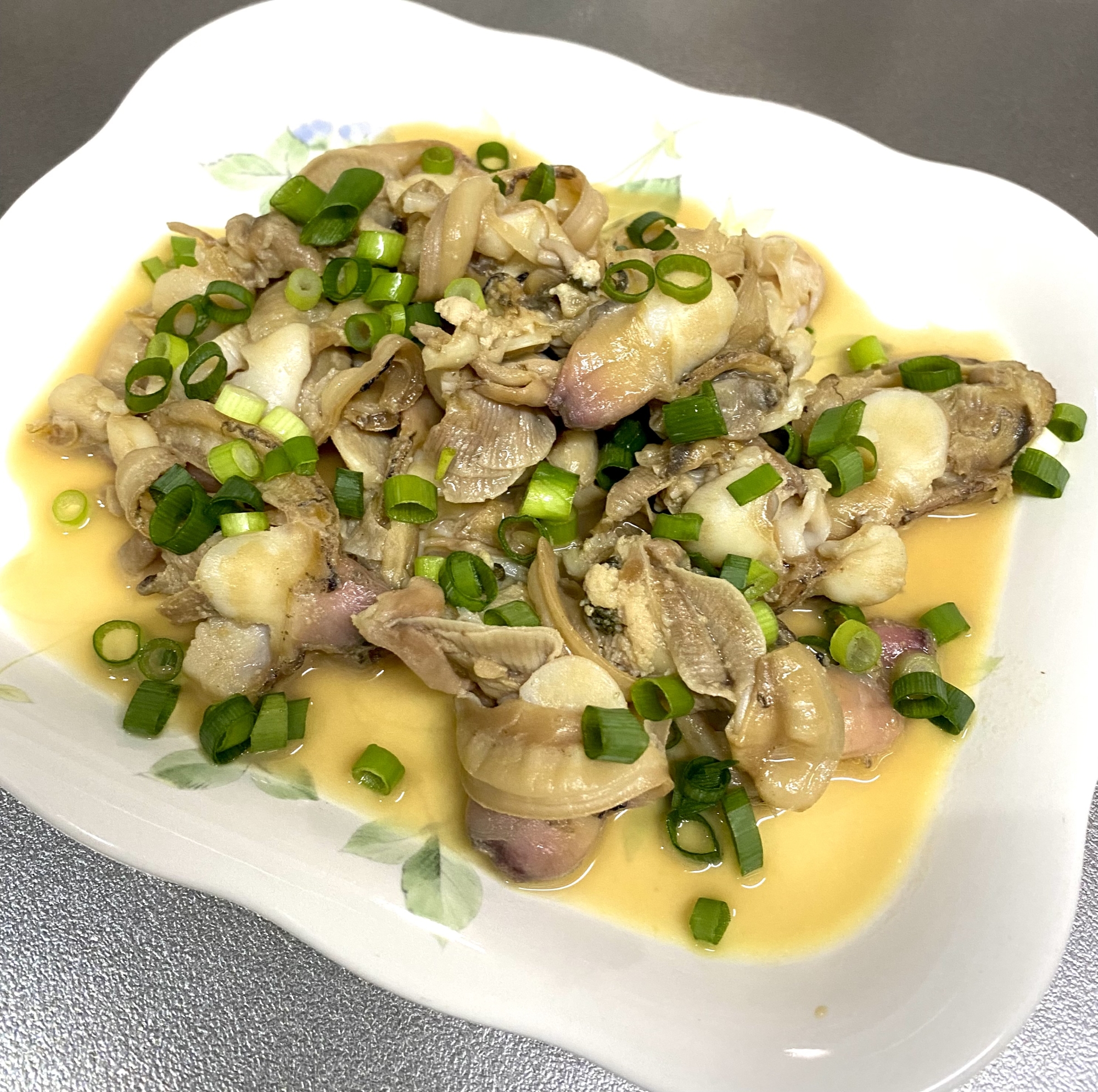 ほっき貝のヒモでバター醤油炒め