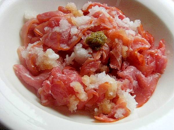 前菜に 生ハムの みぞれ和え ポン酢 レシピ 作り方 By ジョン リーバス 楽天レシピ