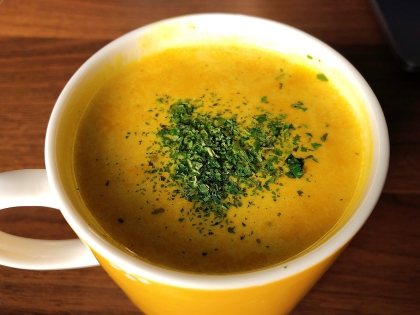 最近何回かかぼちゃのスープを作りましたが、
これが一番濃厚で美味しかったです。