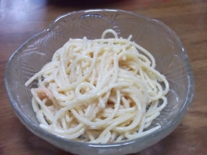 さっぱりした明太子パスタ