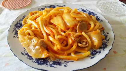 キムチチーズ焼きうどん