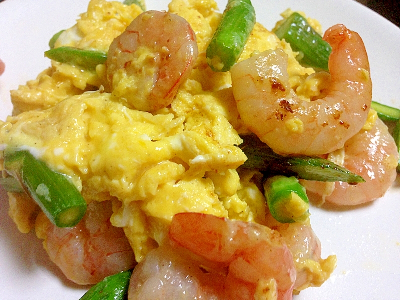 えびとアスパラの卵炒め レシピ 作り方 By みーすけ5481 楽天レシピ えびとアスパラの卵炒め レシピ 作り方 By みーすけ5481 楽天レシピ