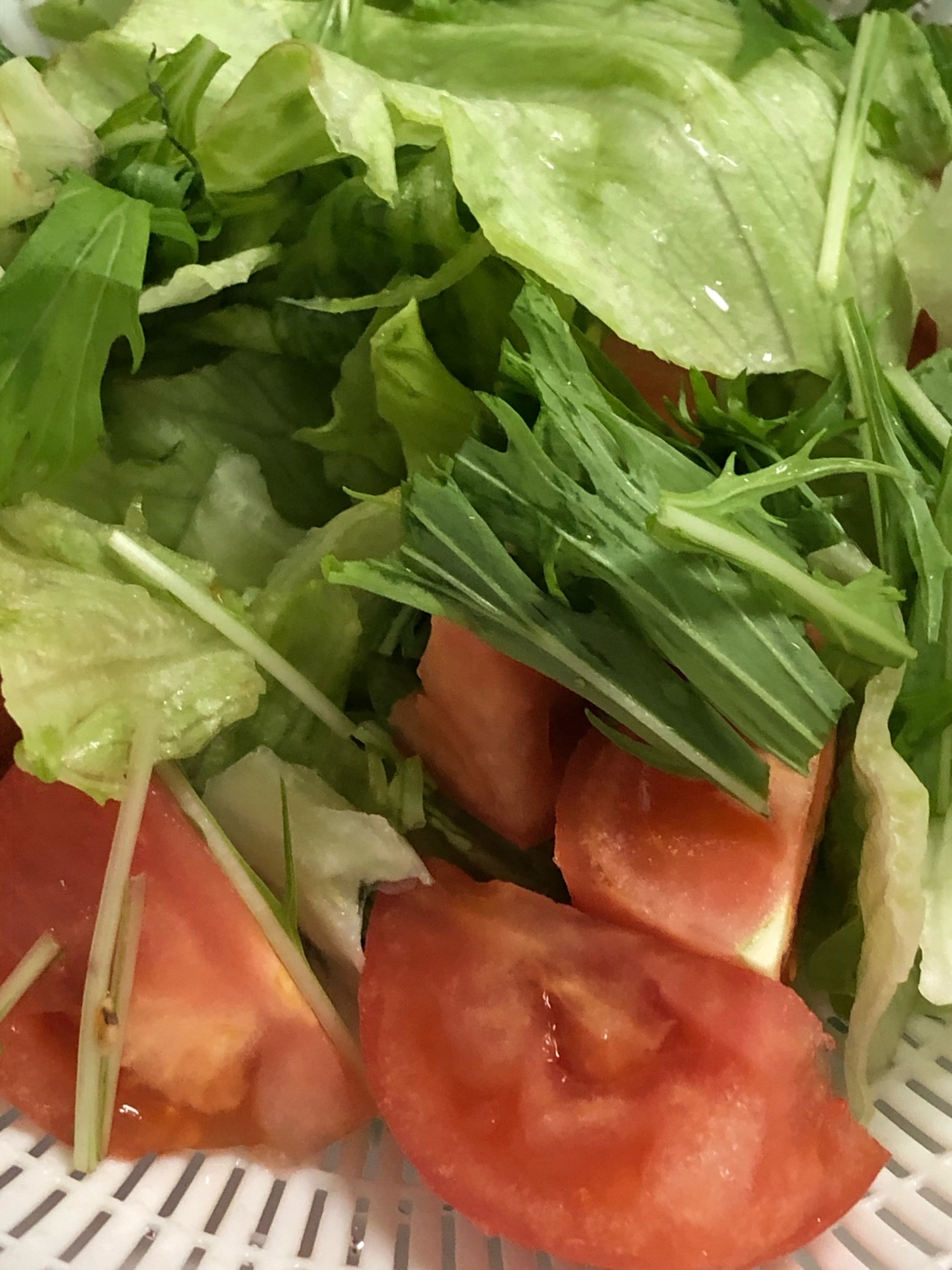 水菜とトマトのフレンチサラダ