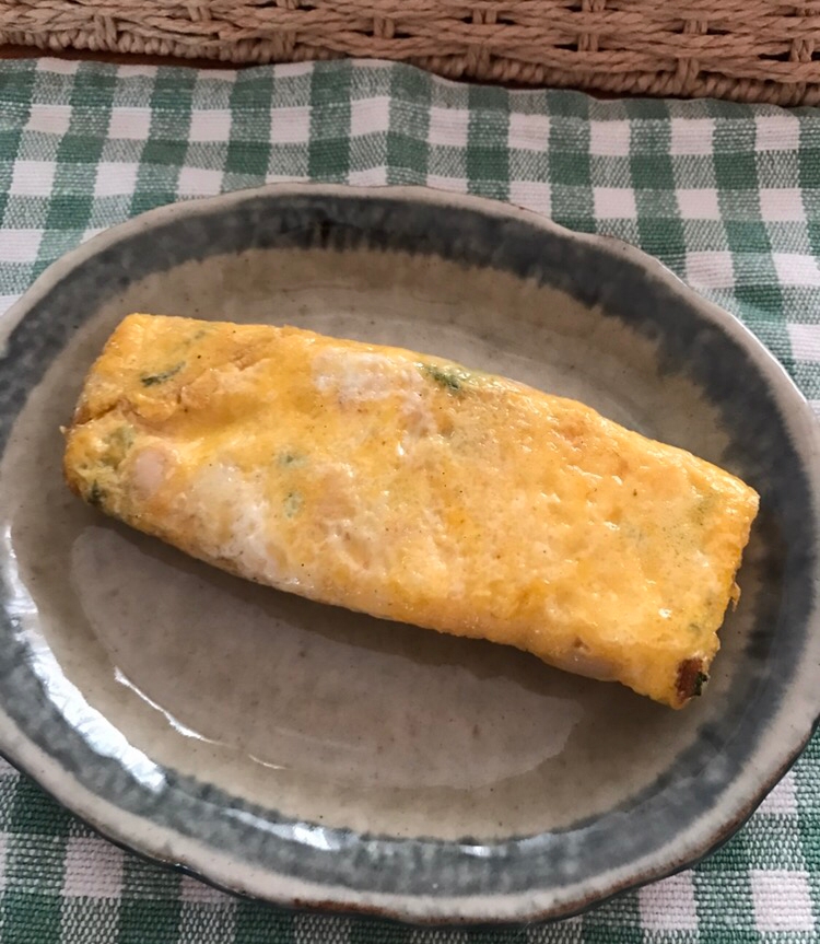 大豆と焼きばら海苔の卵焼き