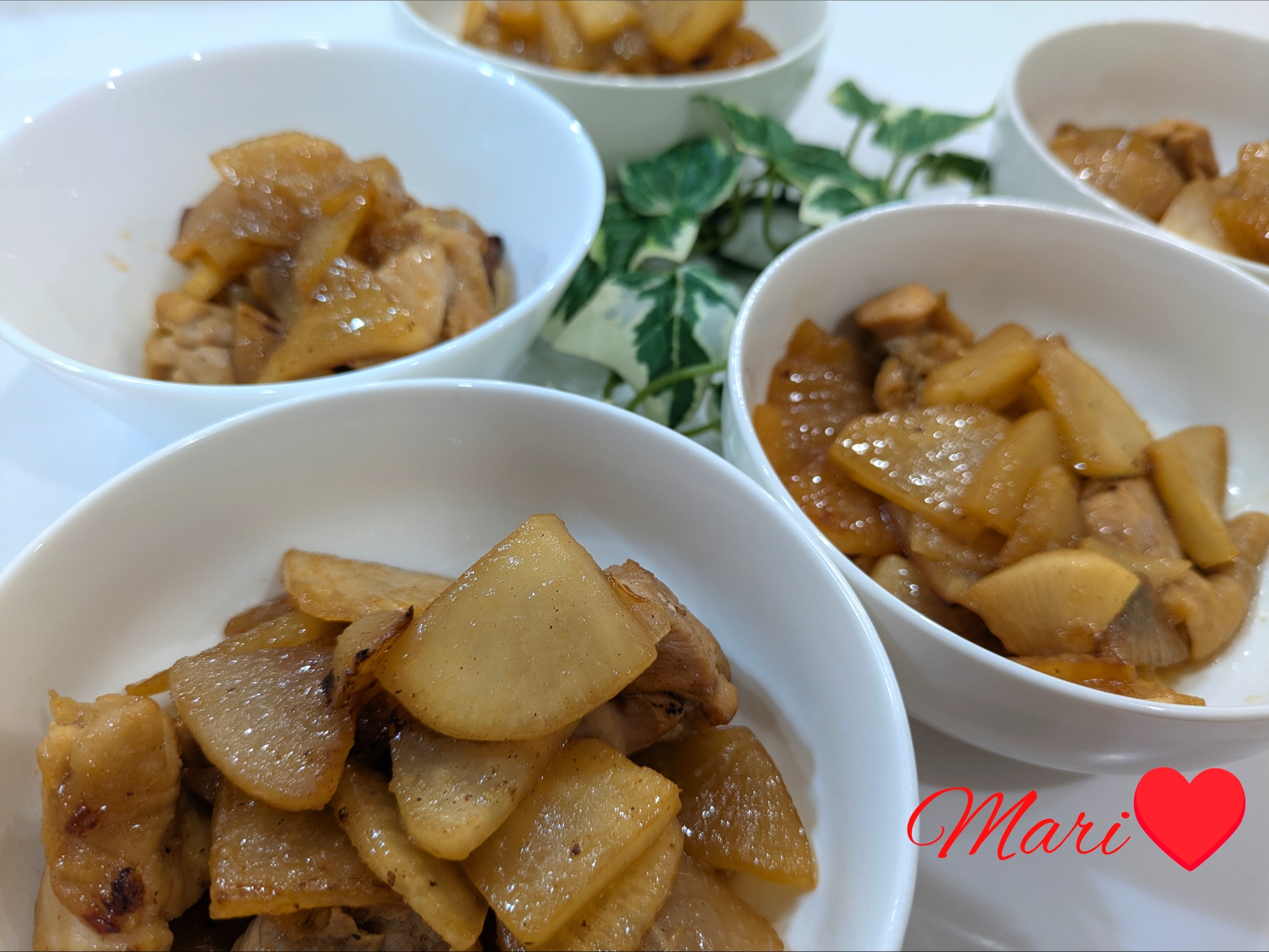 大根1本分と鶏もも肉の炒め物