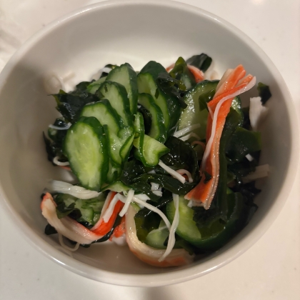 きゅうりとわかめの酢の物