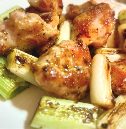 鶏むね肉柔らか♡鶏むね肉で串なしねぎま(塩味)