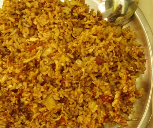 簡単インド風♪ベジタブル豆チャーハン(^^)ｖ