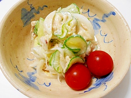 ツナ・きゅうり・酢玉ねぎの　マヨサラダ