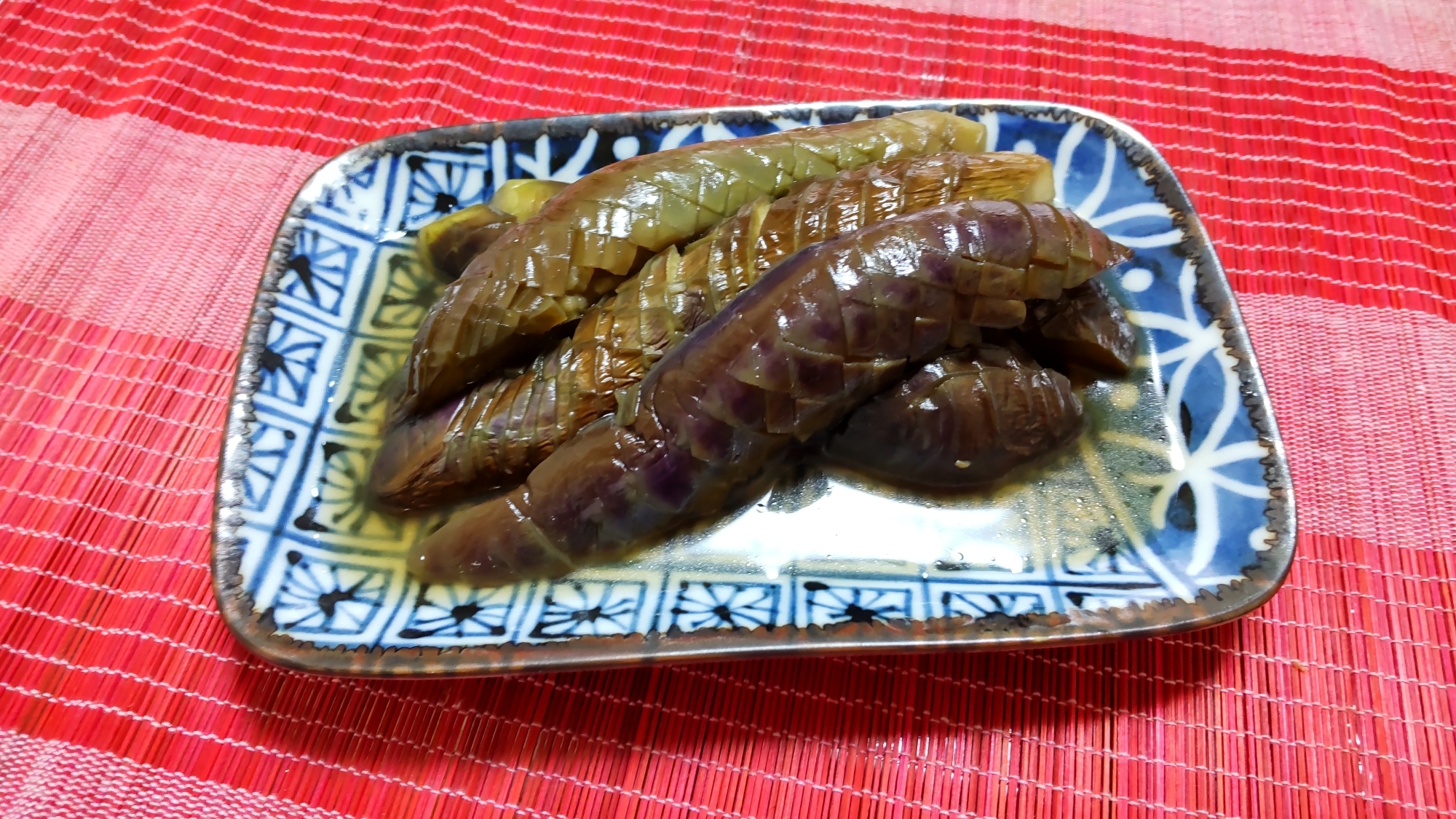 簡単！副菜！めんつゆで茄子の煮浸し~