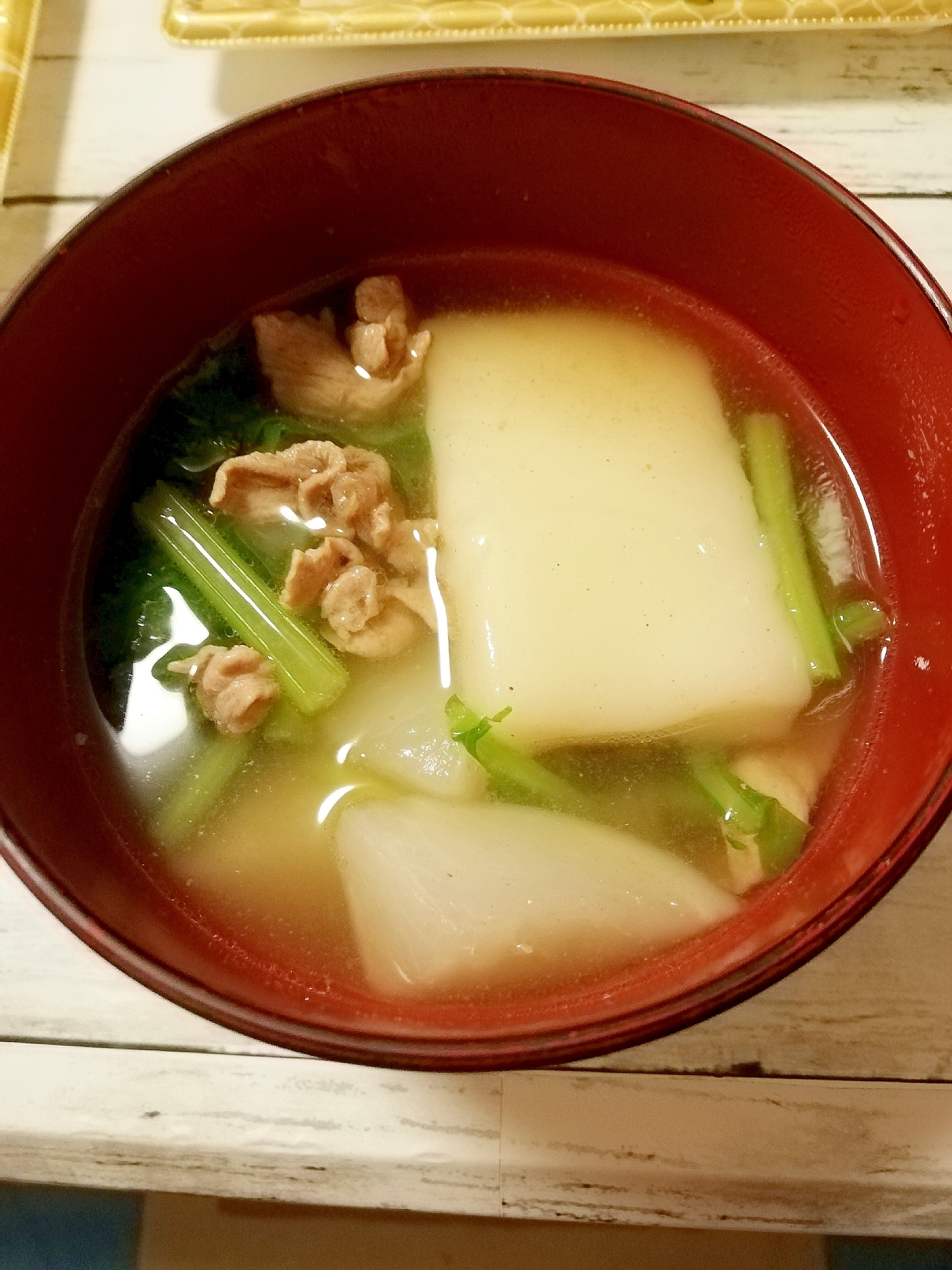 まるごとカブと豚肉のお雑煮