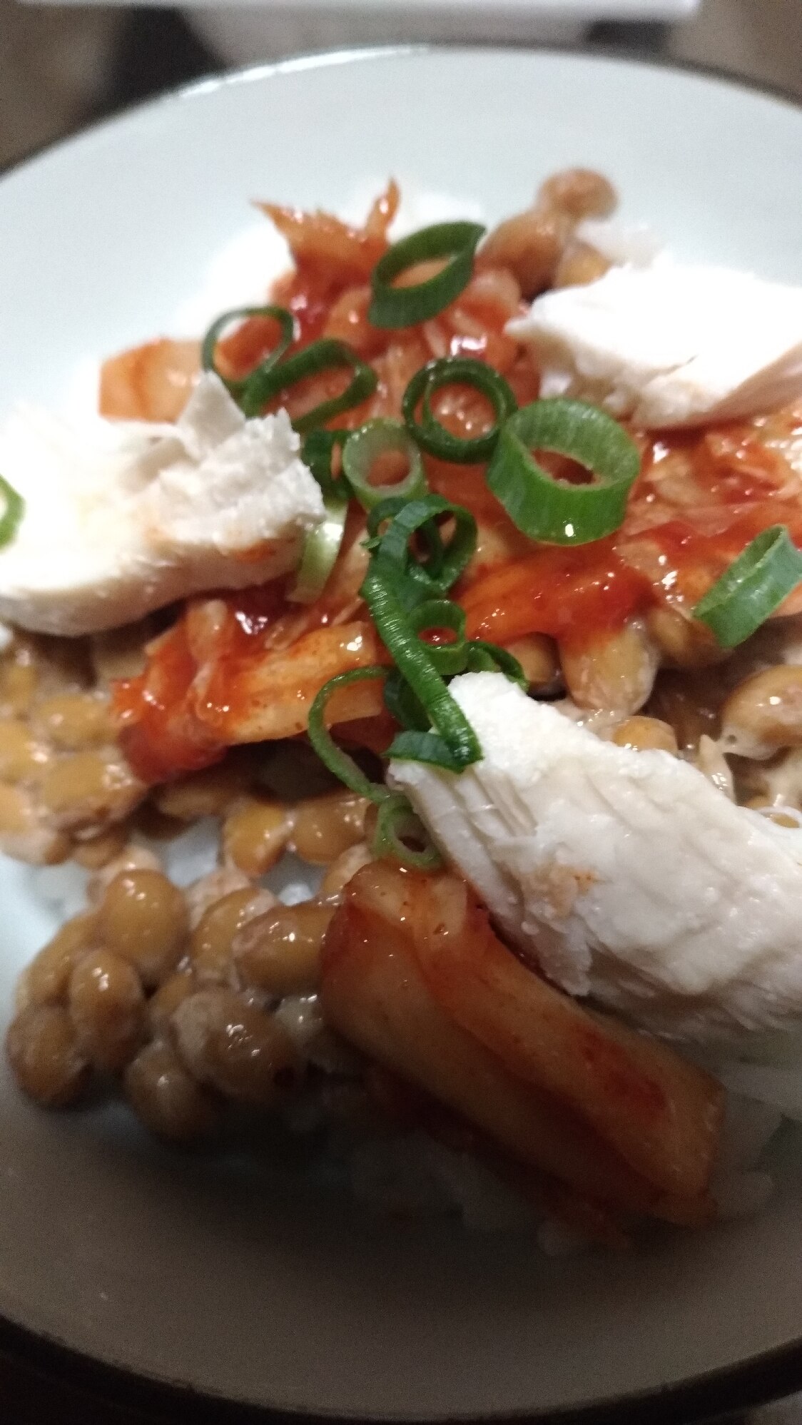 ささみ入りキムチ納豆 レシピ・作り方 by Mametaro - 楽天レシピ