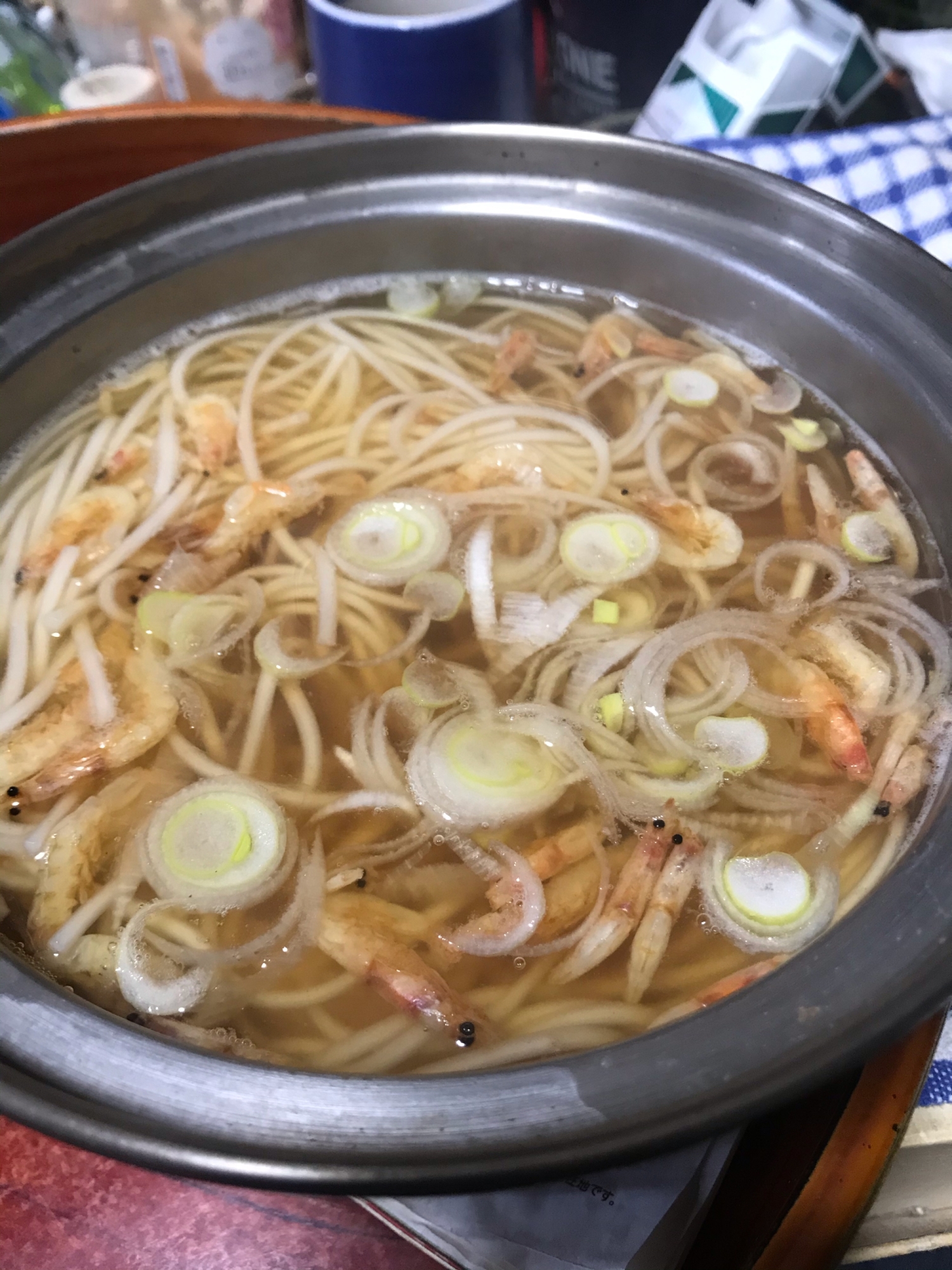 簡単暖かそうめん