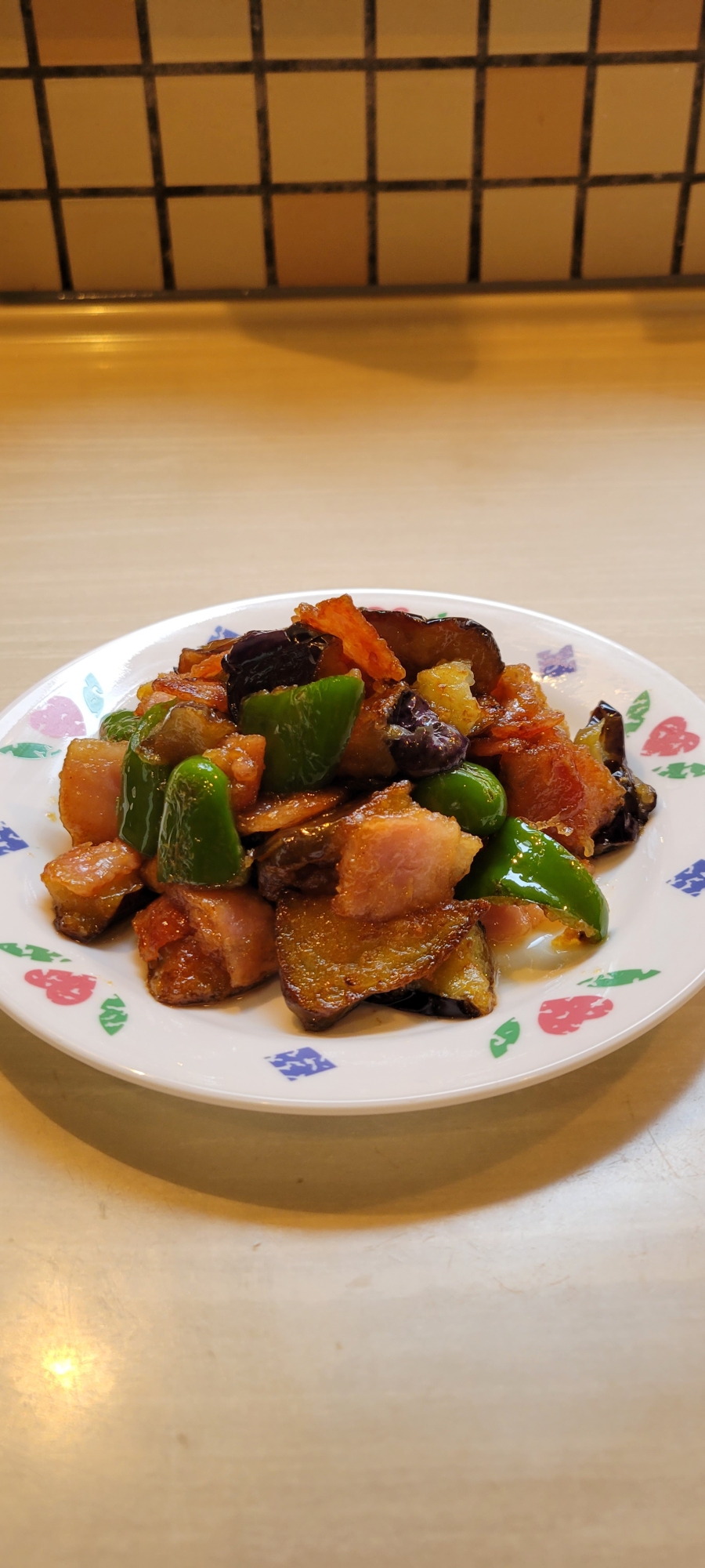 なす&ベーコン味噌炒め