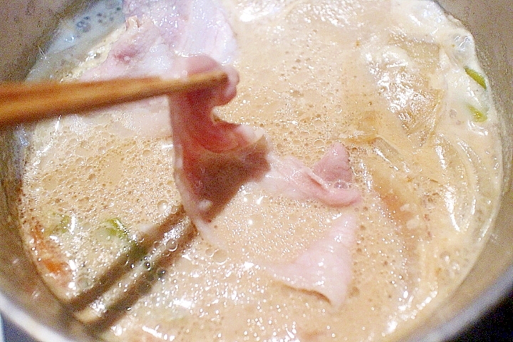 豆乳豚骨ラーメンスープで野菜たっぷり豚しゃぶ レシピ 作り方 By Seika A 楽天レシピ