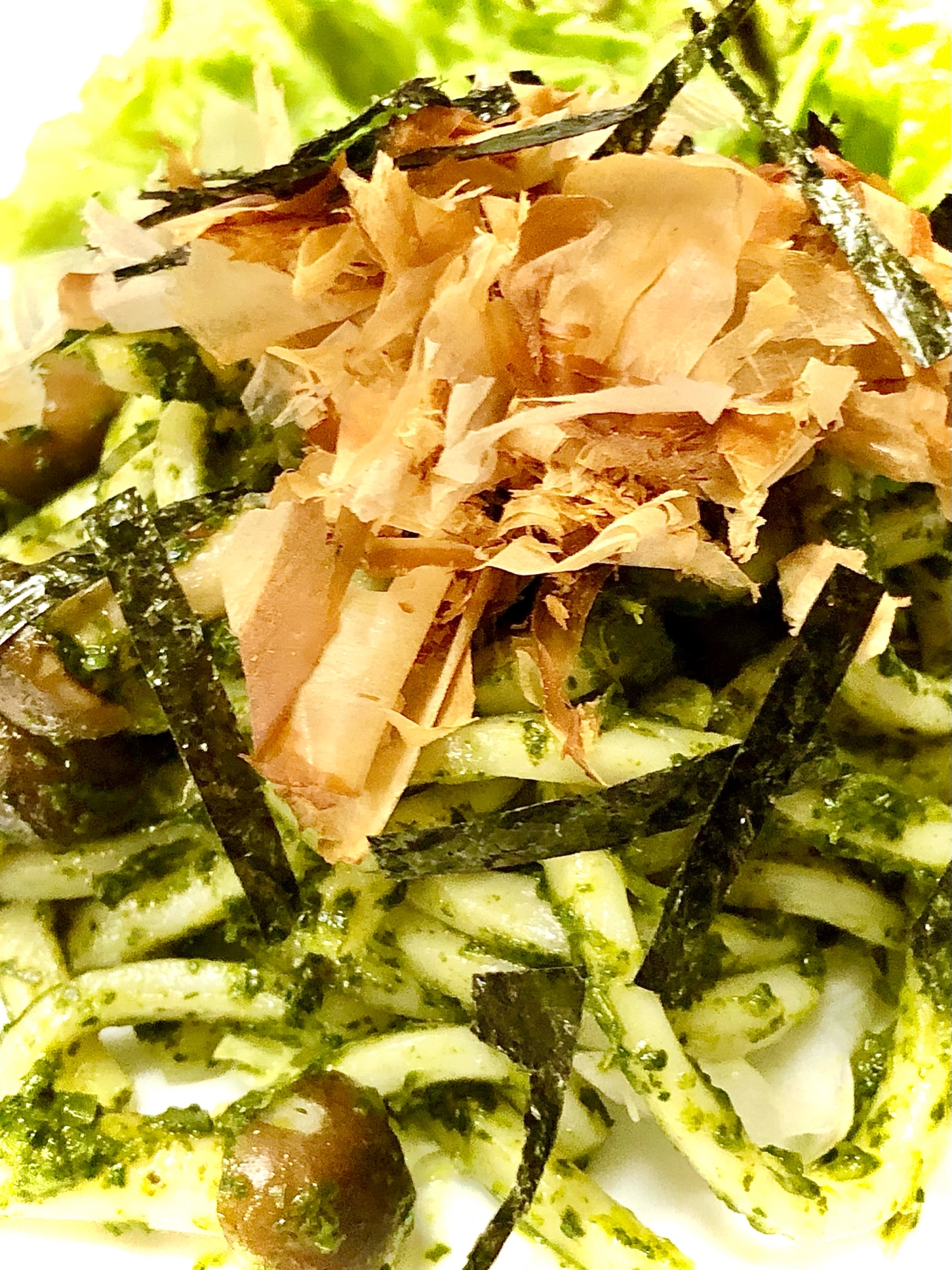しめじと高菜の！和イタリアン焼きうどん