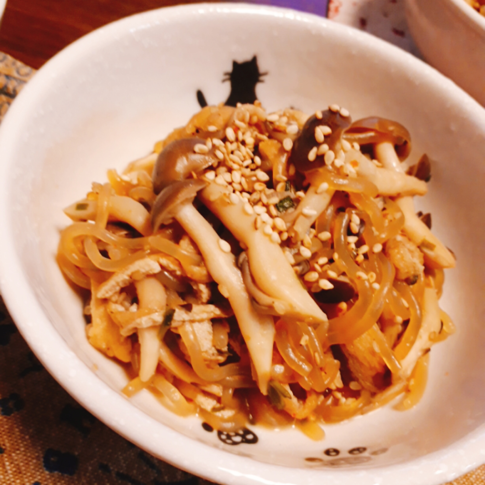 しめじと油揚げの炒めもの