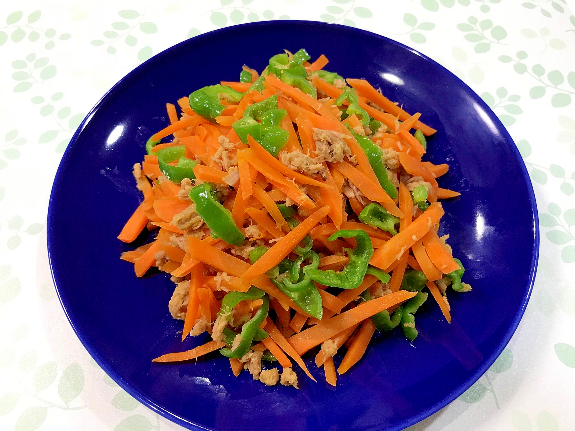 人参とピーマンのツナ炒め