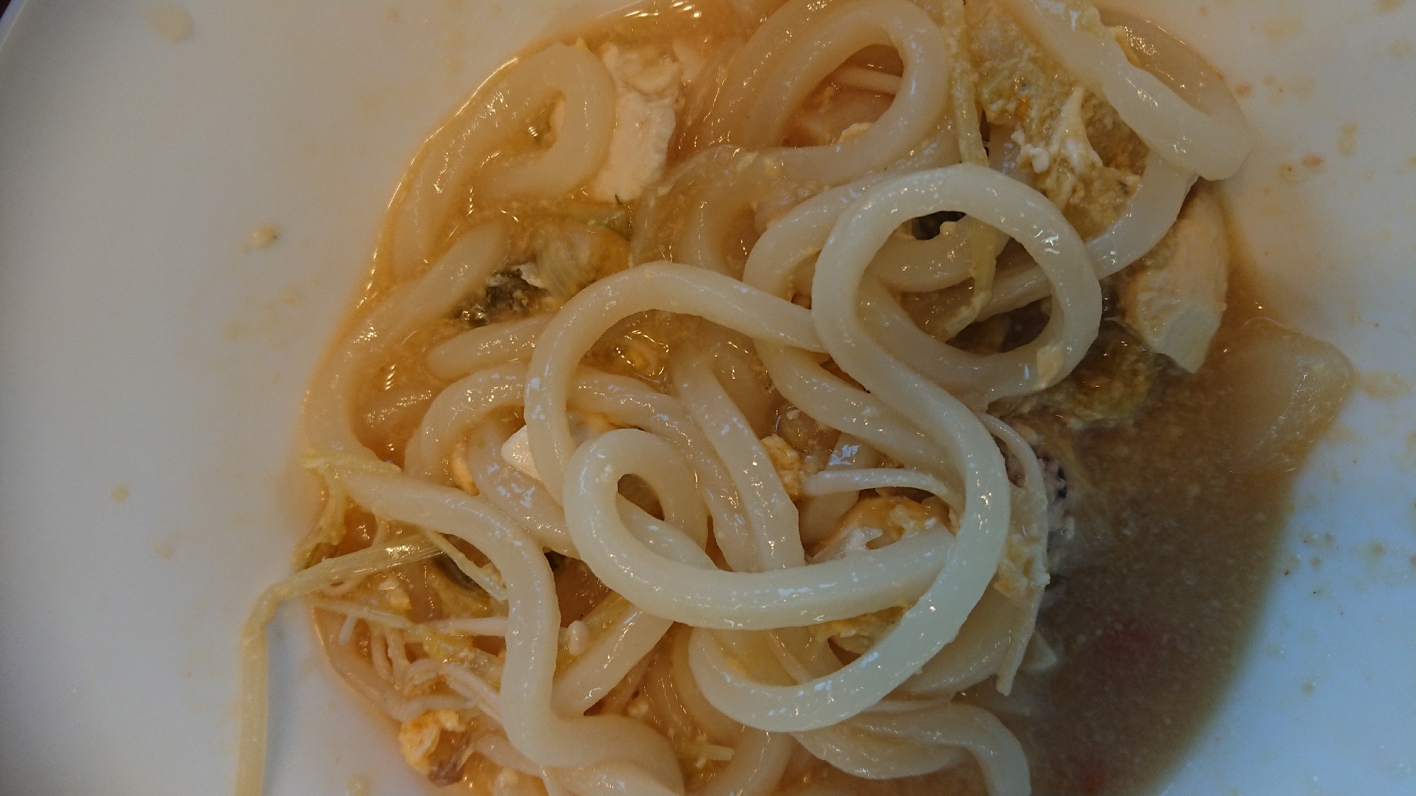 キムチのたまごとじうどん