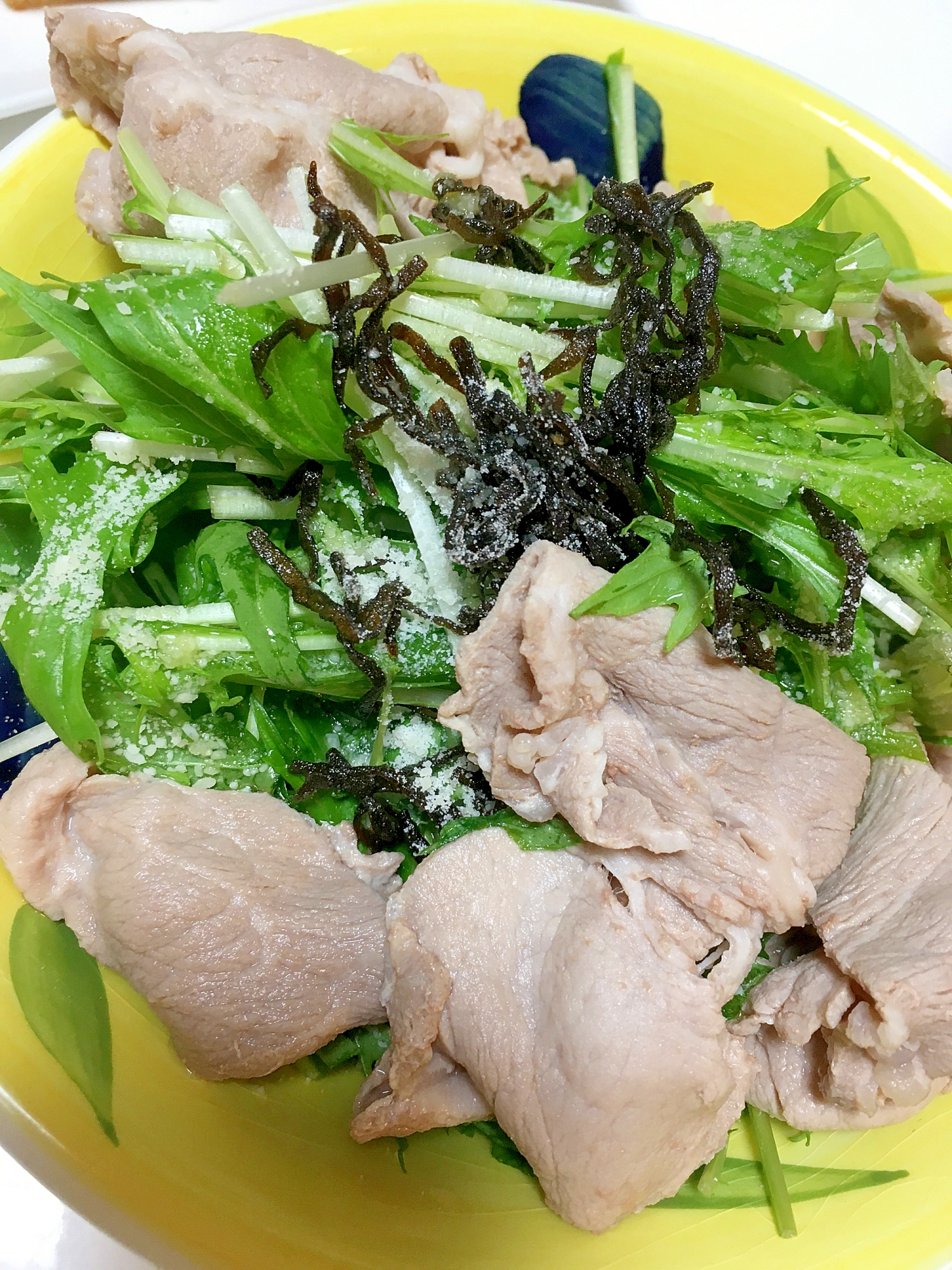 【男の宅飯】夏のサラダ　水菜と豚の洋風冷しゃぶ