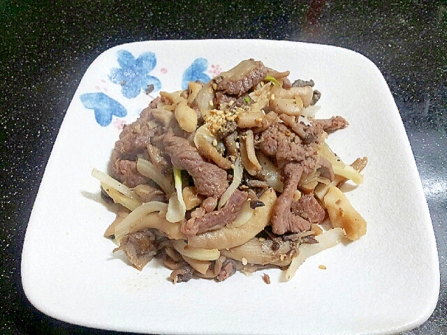 牛肉と平茸の炒め物♪ソコギ＆ヌタリポソッ・ポックム