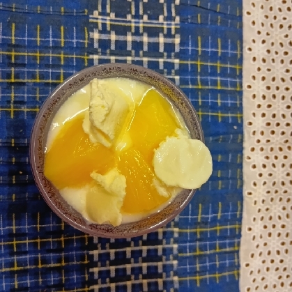 今日のヨーグルト♡イチジク&アイスモナカ