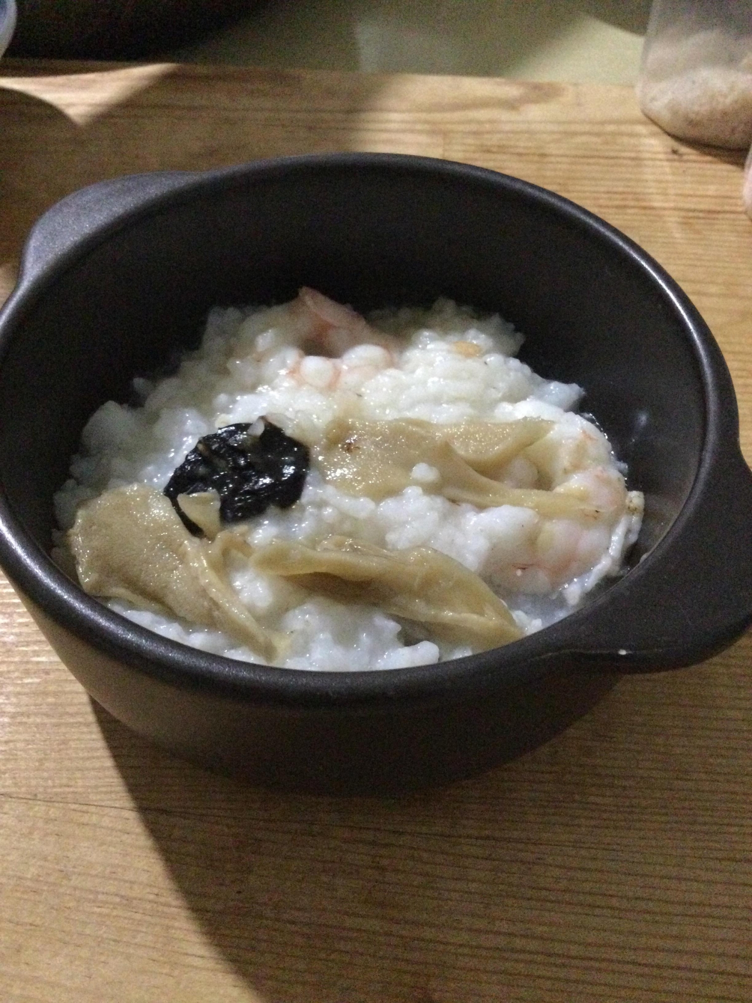 海老舞茸黒にんにく入りご飯♪