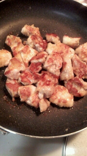 鶏肉味噌醤油フライパン焼き