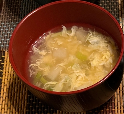 カブと卵の中華スープ