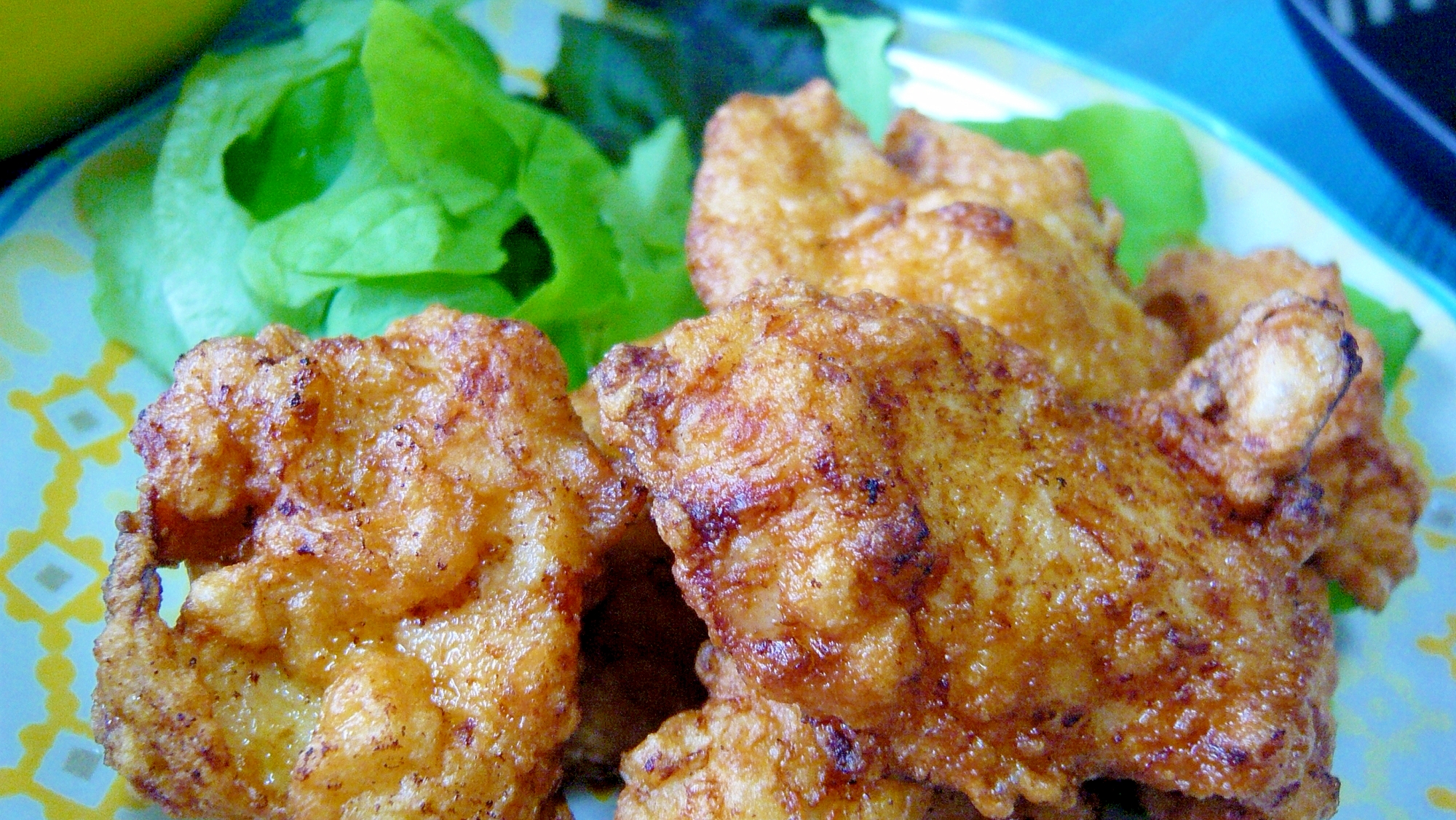 ❤　大蒜醤油で味付け！　鶏ささみのから揚げ　❤