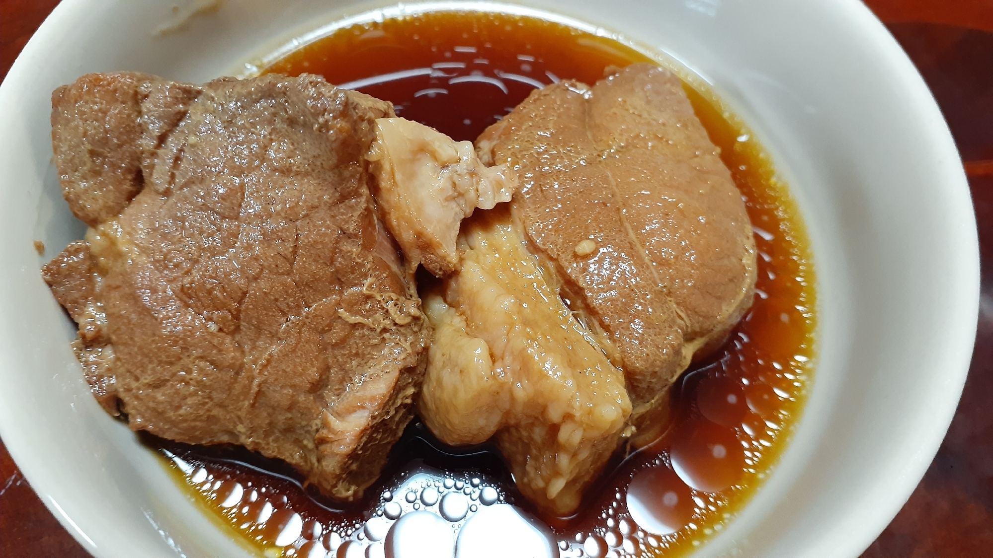 豚ももブロックでジンギスカンのたれ角煮♪