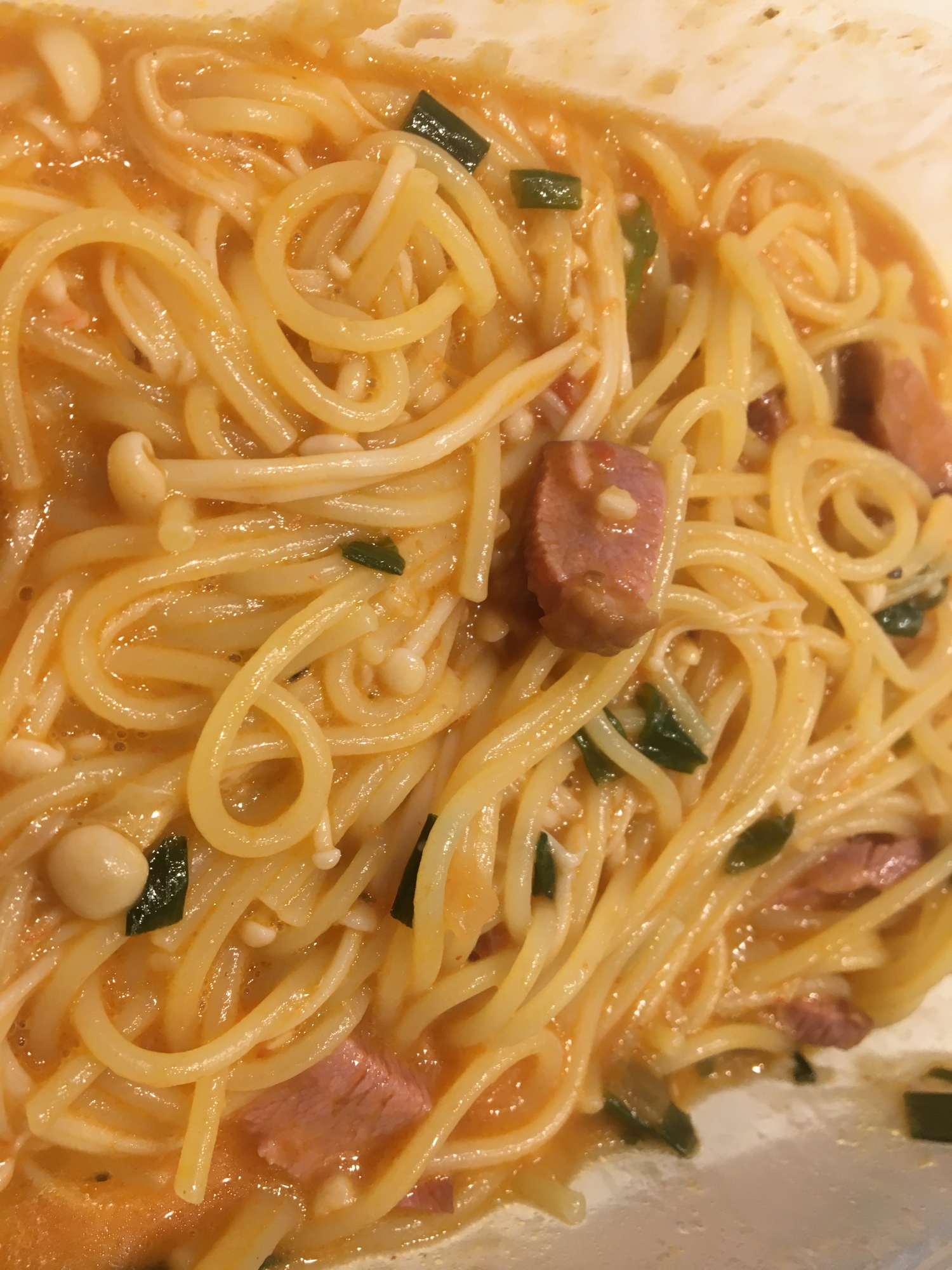 レンジだけでパスタ