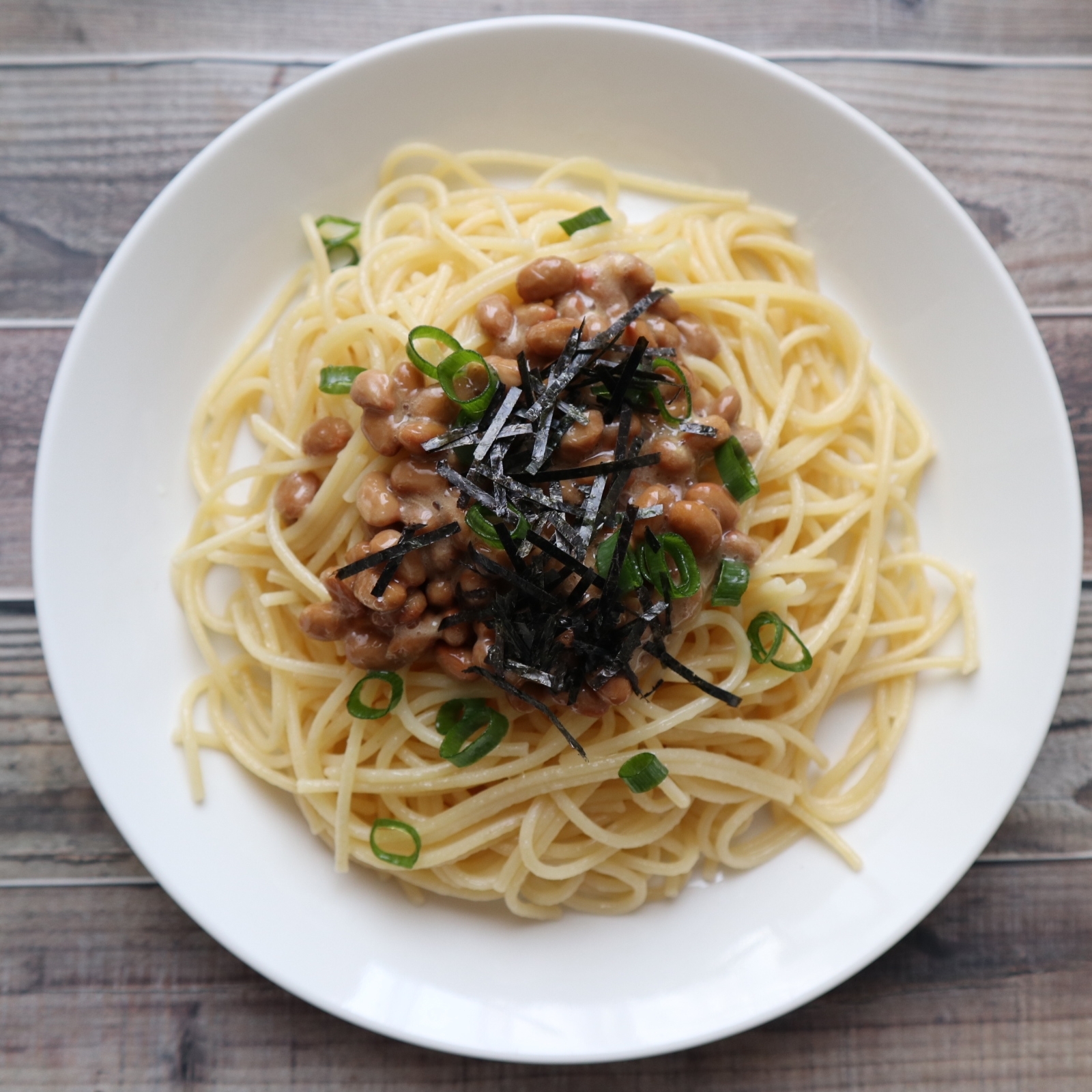 お鍋1つで簡単☆納豆パスタ