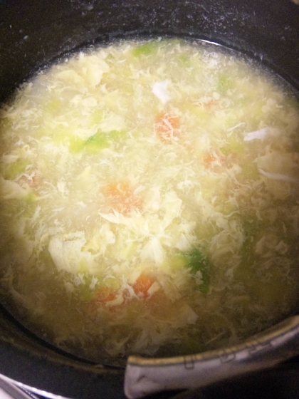 とろとろあったか☆白菜と玉子の中華スープ