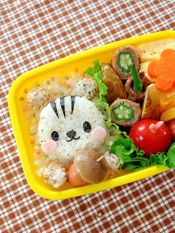 簡単キャラ弁 秋のお弁当に リスくんのお弁当 レシピ 作り方 By Cherry05 楽天レシピ