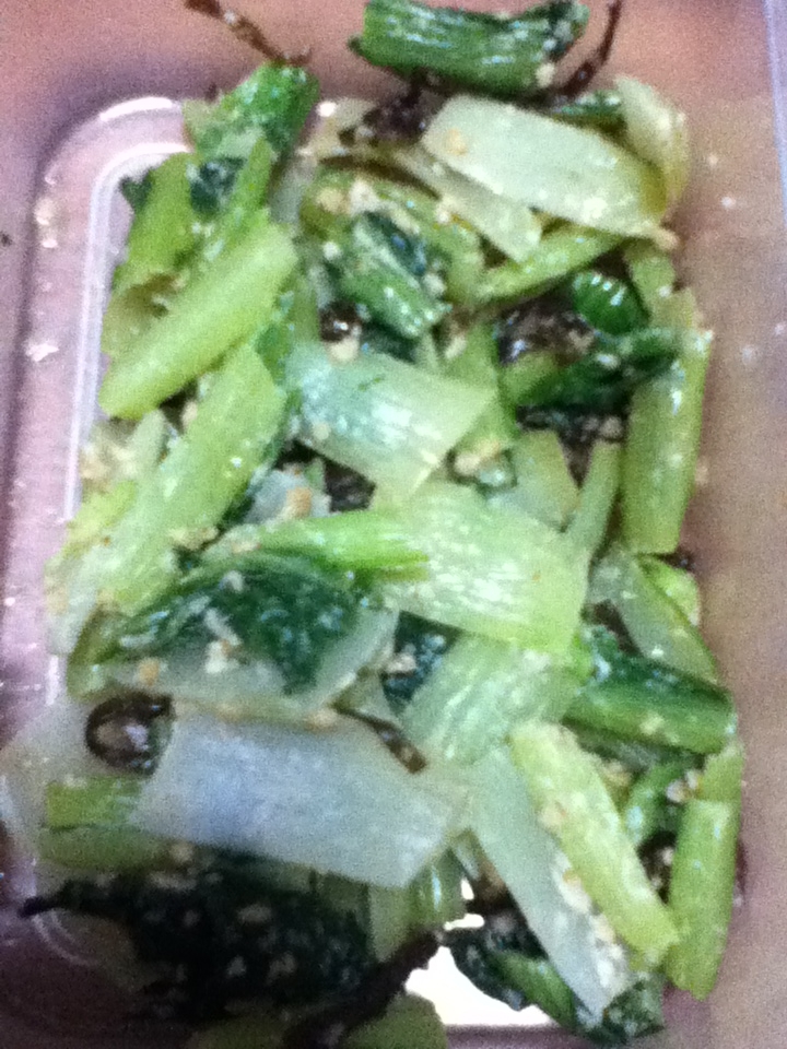 小松菜と塩昆布の和物