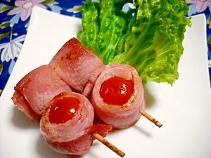 かわいい１品 ミニトマトのベーコン巻き レシピ 作り方 By じゅーんらく 楽天レシピ