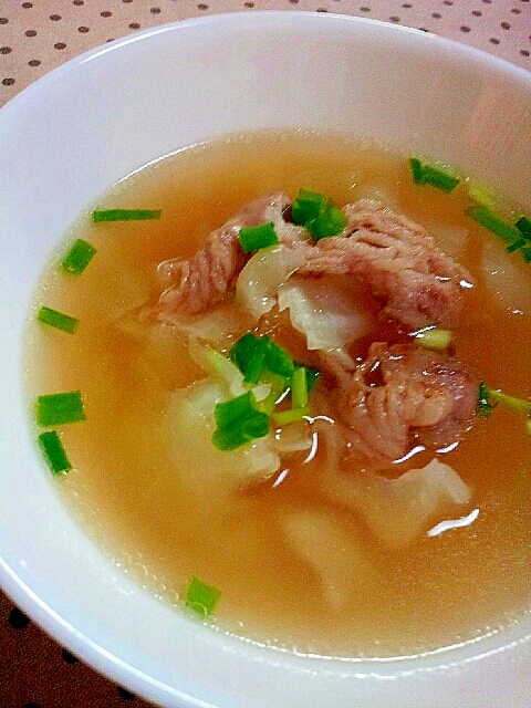 キャベツと牛バラ肉のスープ レシピ 作り方 By ラズベリっち 楽天レシピ