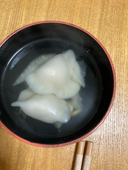 【簡単】水餃子のお吸い物