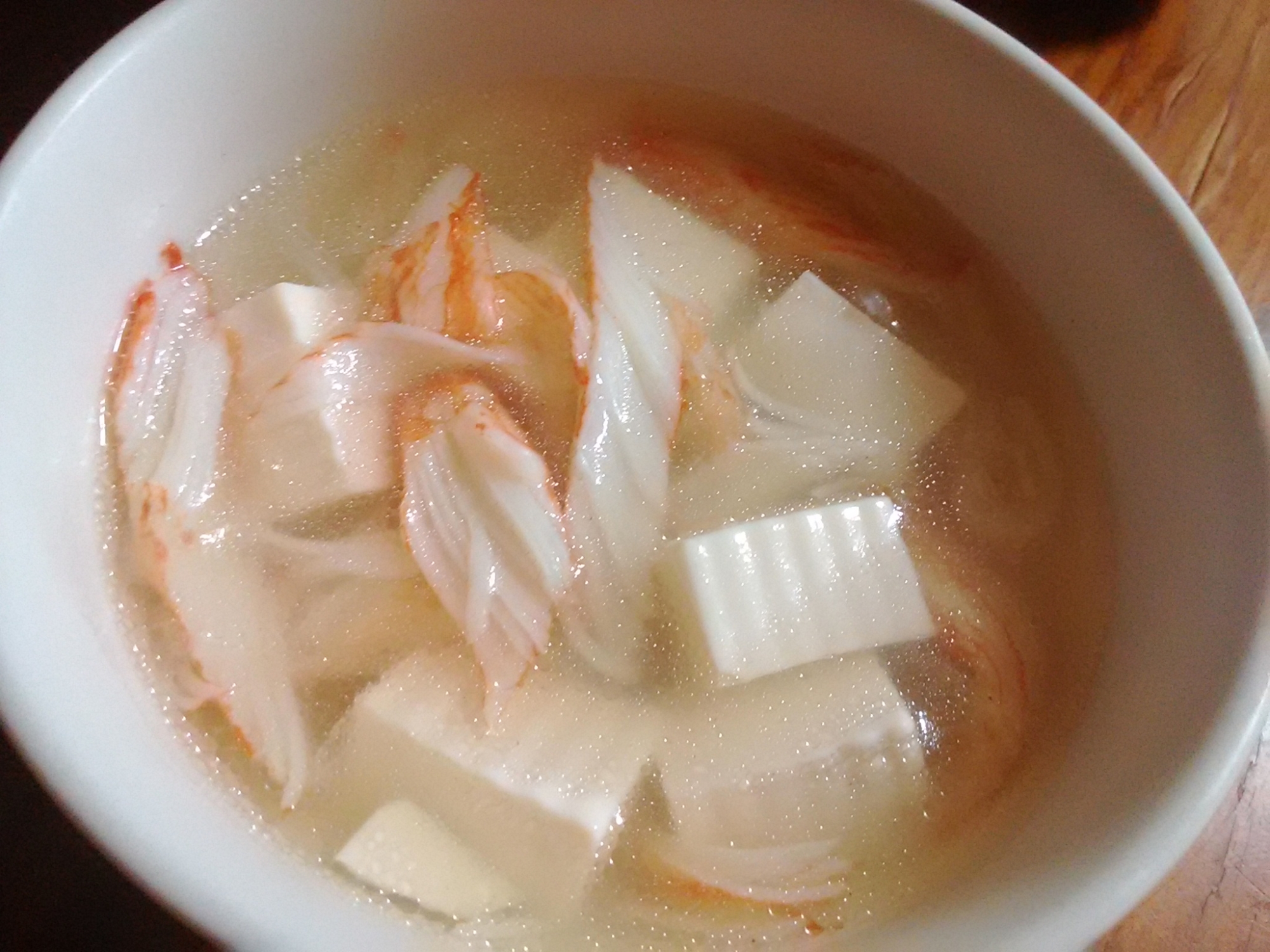 ウェイパーだけの豆腐とカニカマの簡単中華スープ レシピ 作り方 By 酒恋 楽天レシピ