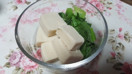 高野豆腐と小松菜の含め煮(作り置き）