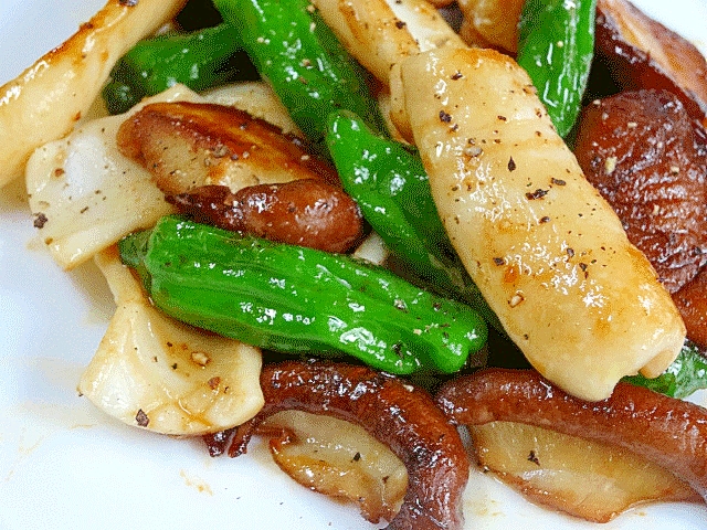 夕食のヒント☆ 「イカの中華風塩炒め」